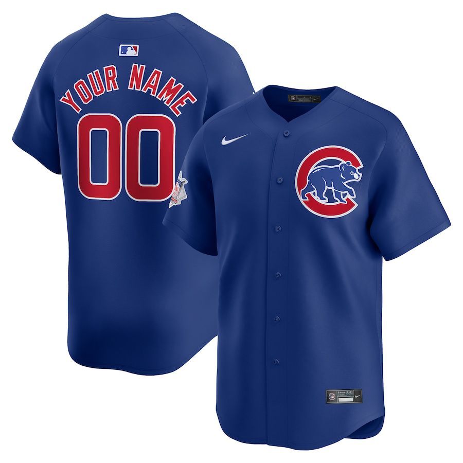 Men Chicago Cubs Nike Royal Alternate Limited Custom MLB Jersey->customized mlb jersey->Custom Jersey